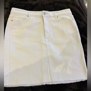 Joe Fresh white denim skirt